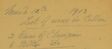 Old piece of paper with writing on it