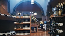 Inside the winery shop
