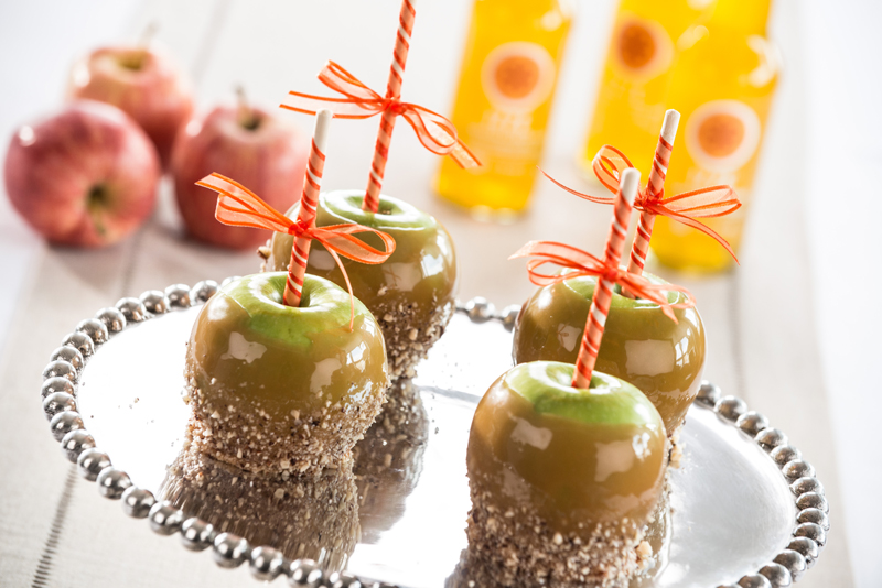 Caramel Apples with Hazelnuts and Sea Salt