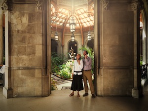 couple listening to the Audio Guide to Biltmore House